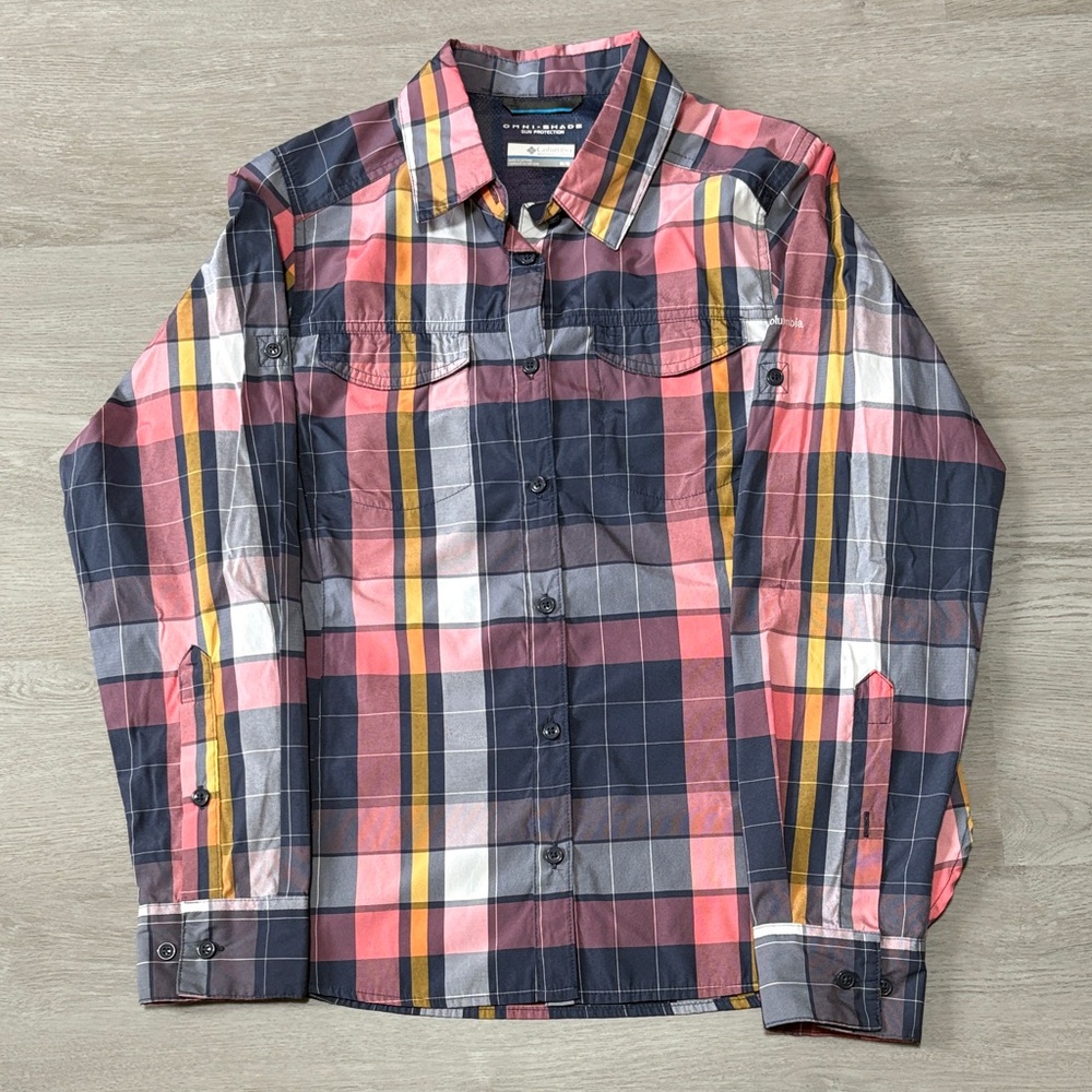 Columbia Women’s Medium Multicolor Plaid Casual Shirt